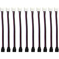 4 pines hembra Cable conector para RGB LED Strip gratuito Solder 10 PCS